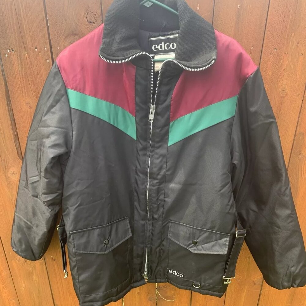 90s Edco Racing Snow Winter Snowmobile Ski Snowboard Jacket Coat Mens Medium #DT